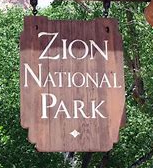 Zion National Park Entrance Sign